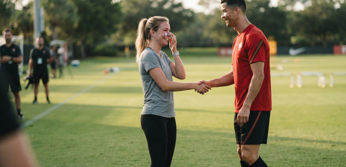 Featured image for Tears and Triumph: Inside the Viral Encounter Between Cristiano Ronaldo and Belgian Creator Céline Dept